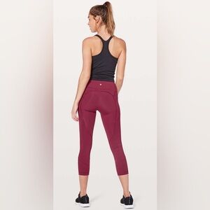 LULULEMON All The Right Places Crop 11 23” Ruby Wine Tight Size:10
